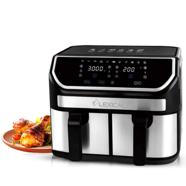 Двоен фритюрник Lexical Airfryer LAF-3080 с тъч скрийн