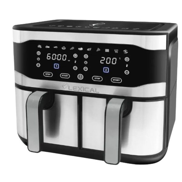 Еър фрайер Lexical LAF-3081 с LED тъч панел и две кошници
