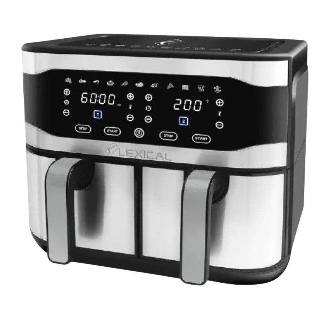 Еър фрайер Lexical LAF-3081 с LED тъч панел и две кошници