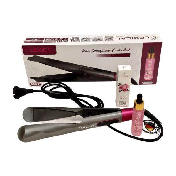 Преса за коса 2в1 Lexical LHS-5372 с титанова плоча и LCD дисплей