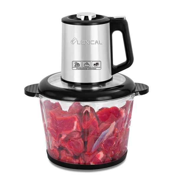 Електрически чопър LCH-1970 с стъклена купа и неръждаем корпус