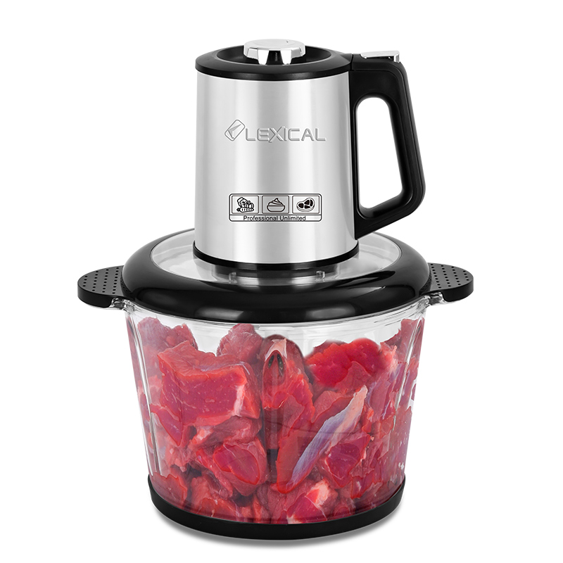 Електрически чопър LCH-1970 с стъклена купа и неръждаем корпус