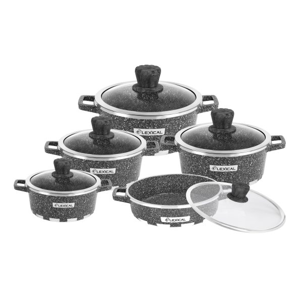 Комплект казанчета Majestic от гранит в черен цвят