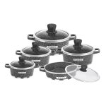 Комплект казанчета Majestic от гранит в черен цвят